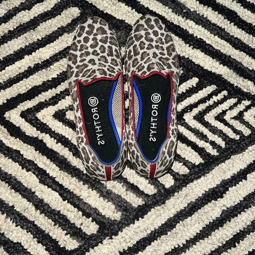 Rothy's Brown and Red Leopard Loafers - Picture 2 of 5